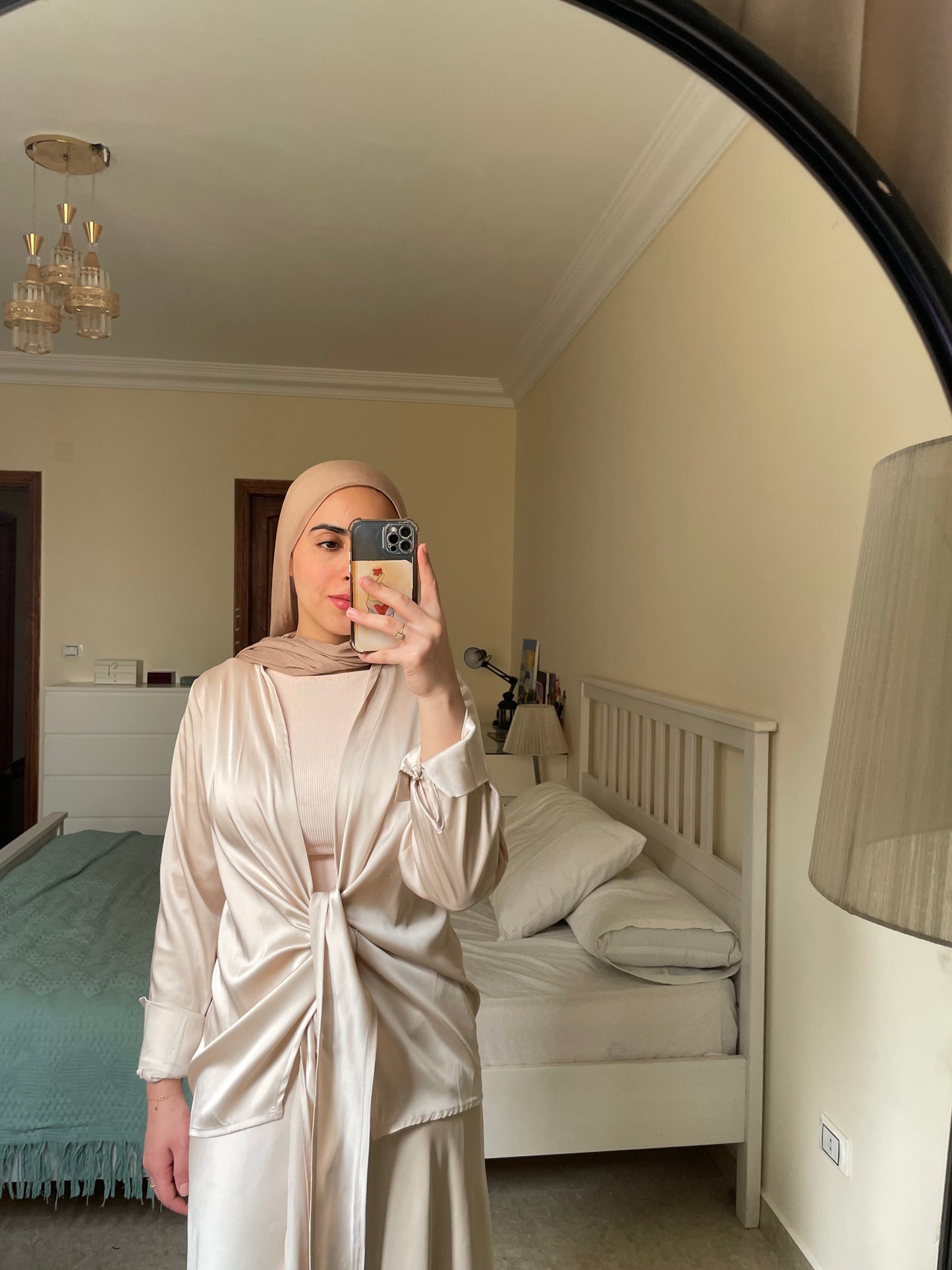 Wrap satin blouse
