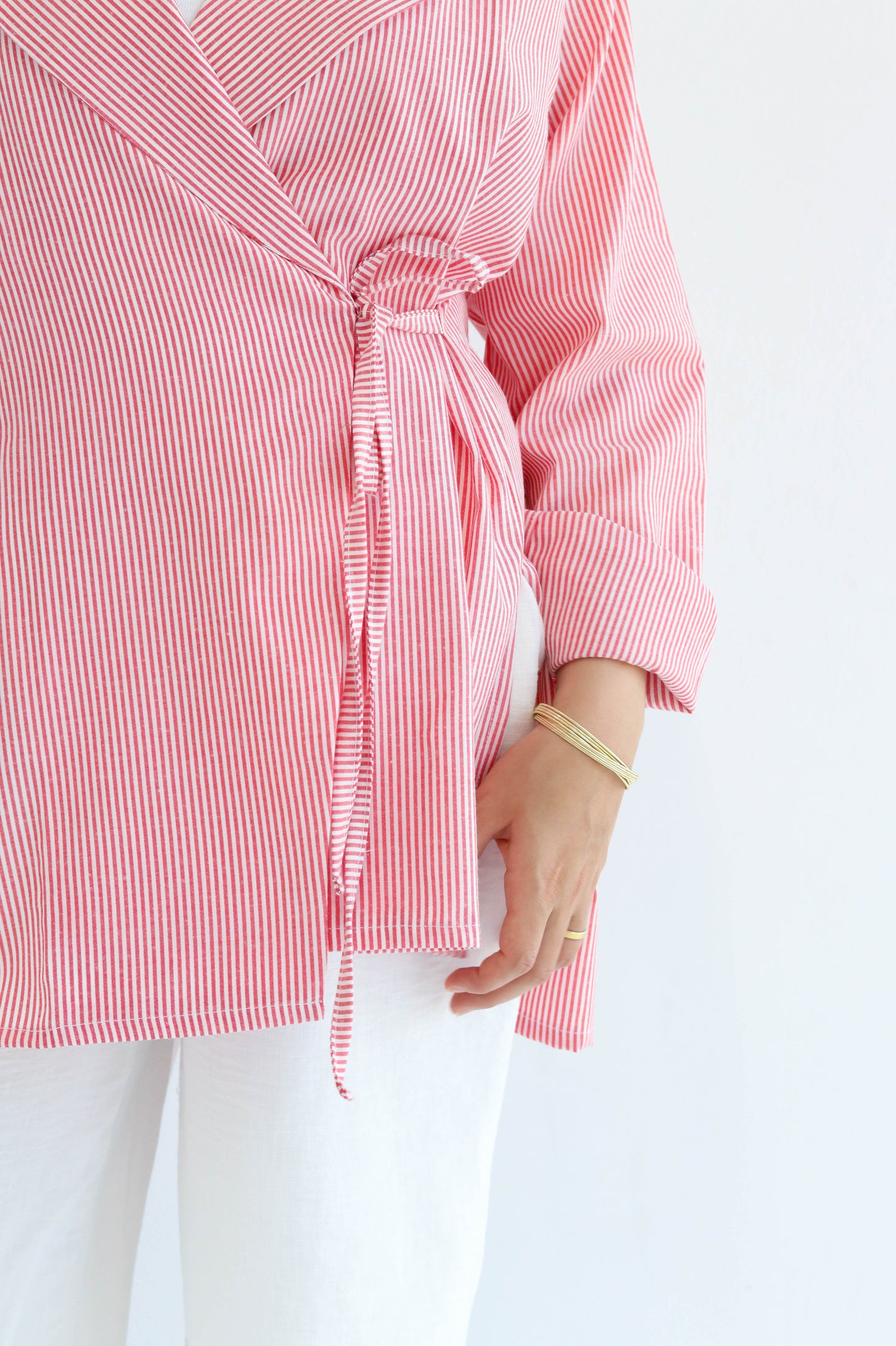 Chic Stripes Wrap Chemise