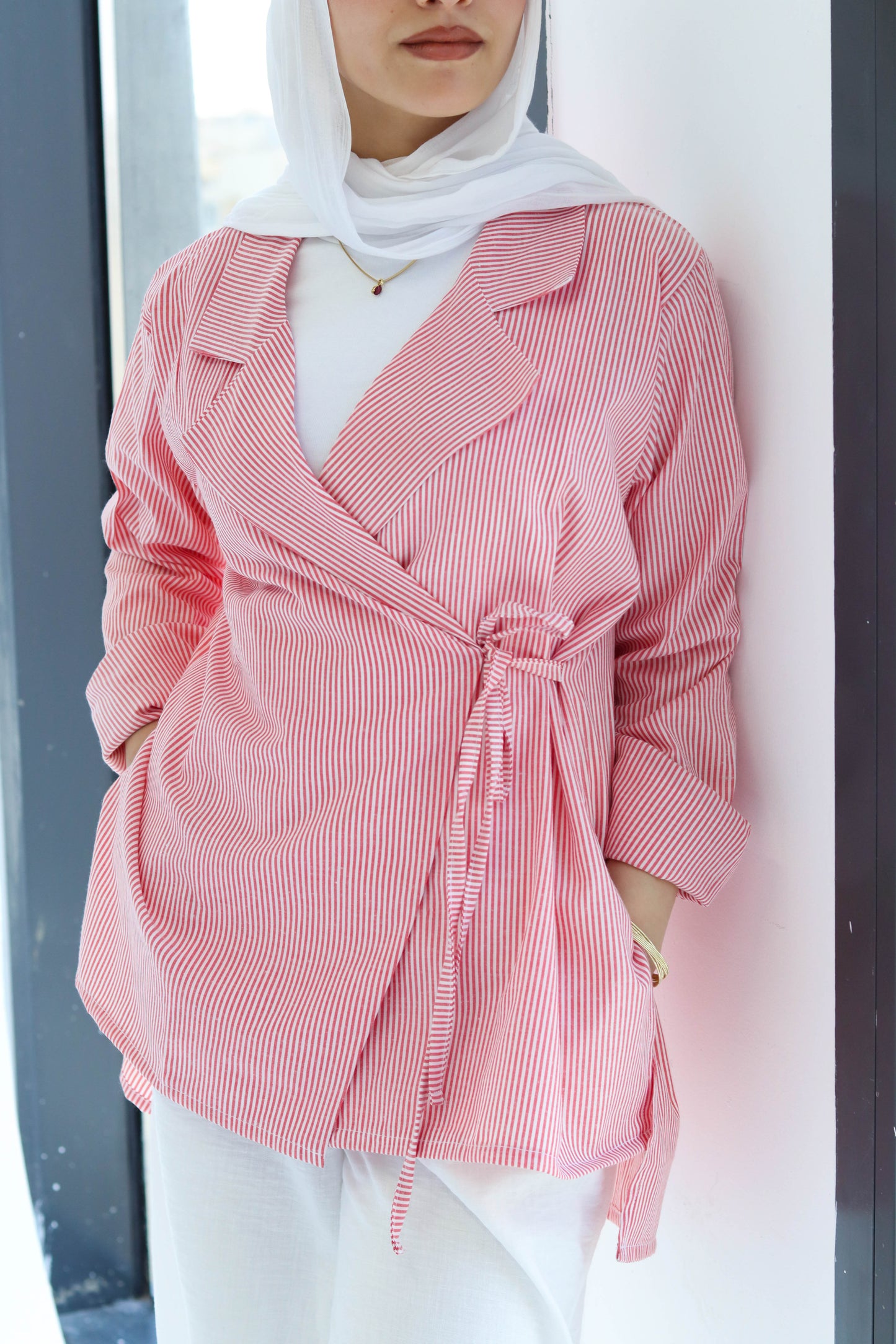 Chic Stripes Wrap Chemise