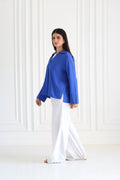Basic linen shirt in blue