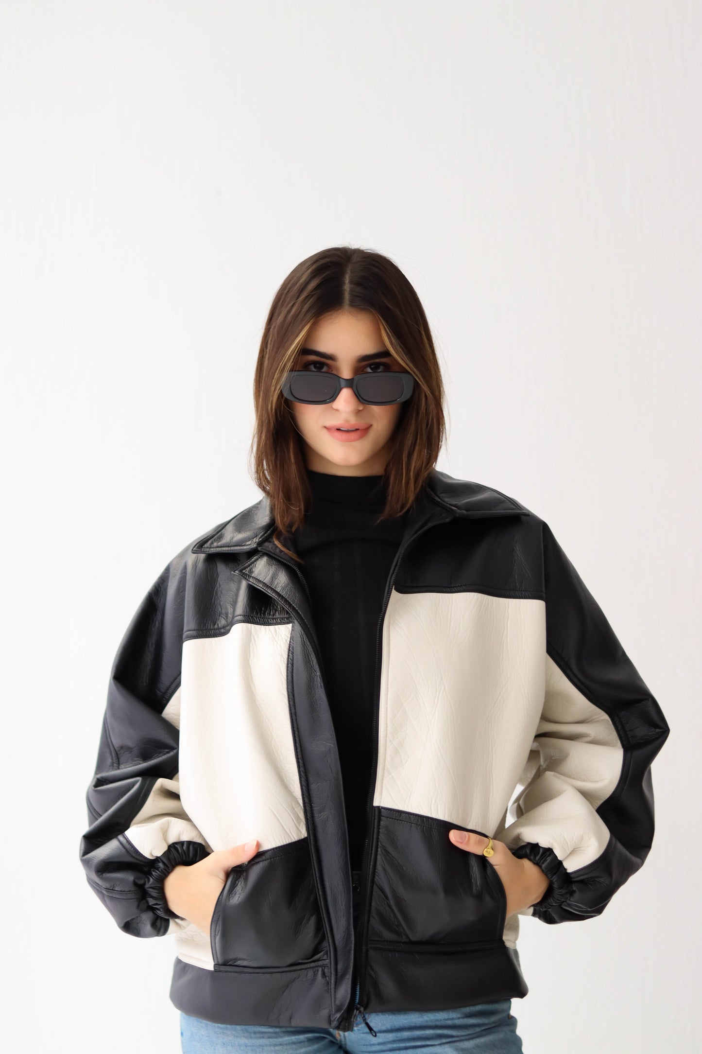 Biker Jacket in white