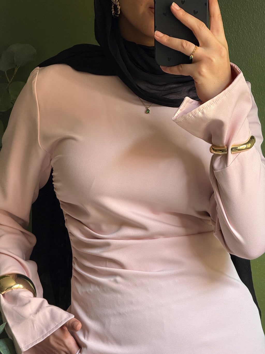 Zipper back blouse