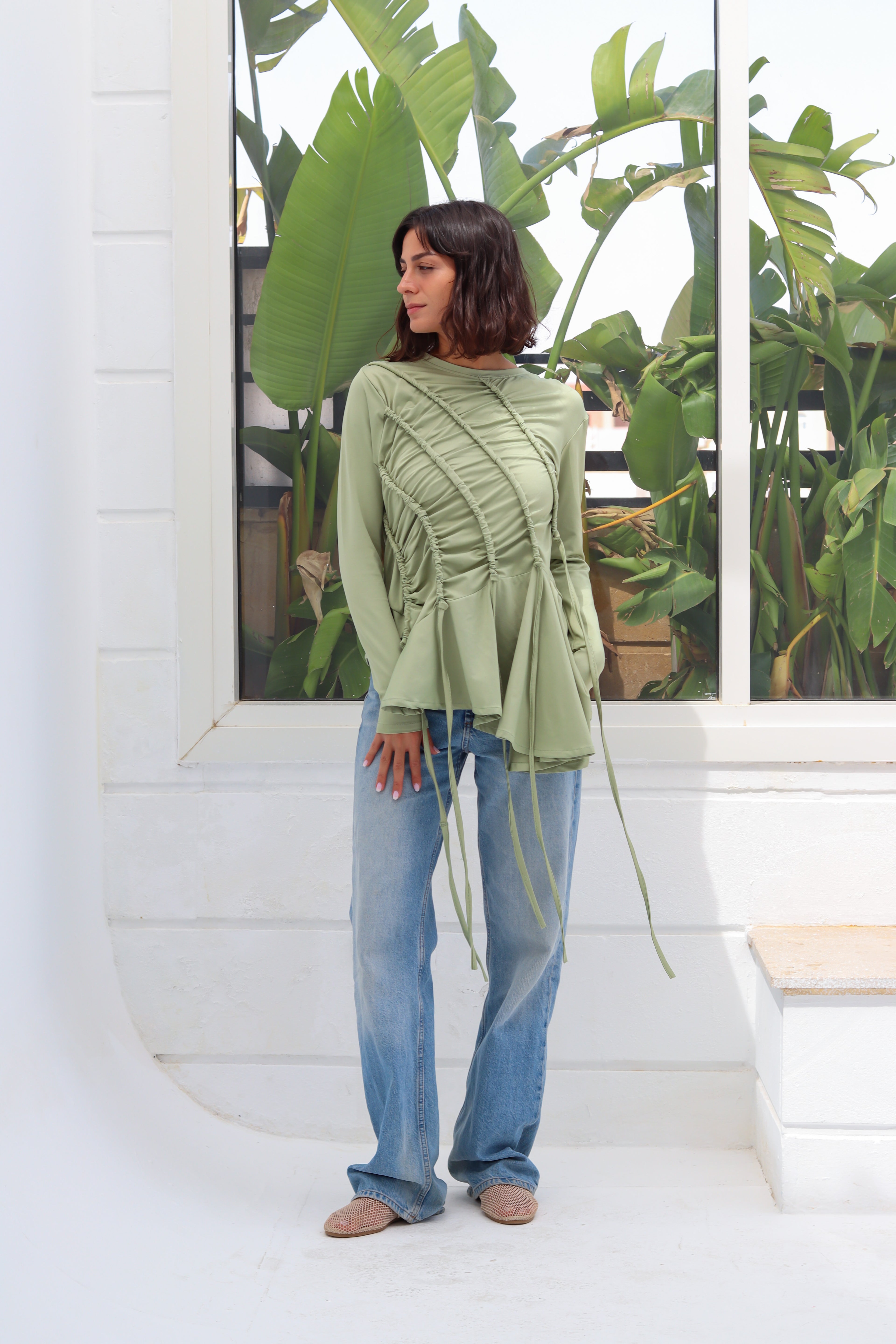 Pre-order Nyla Top In Sage Green