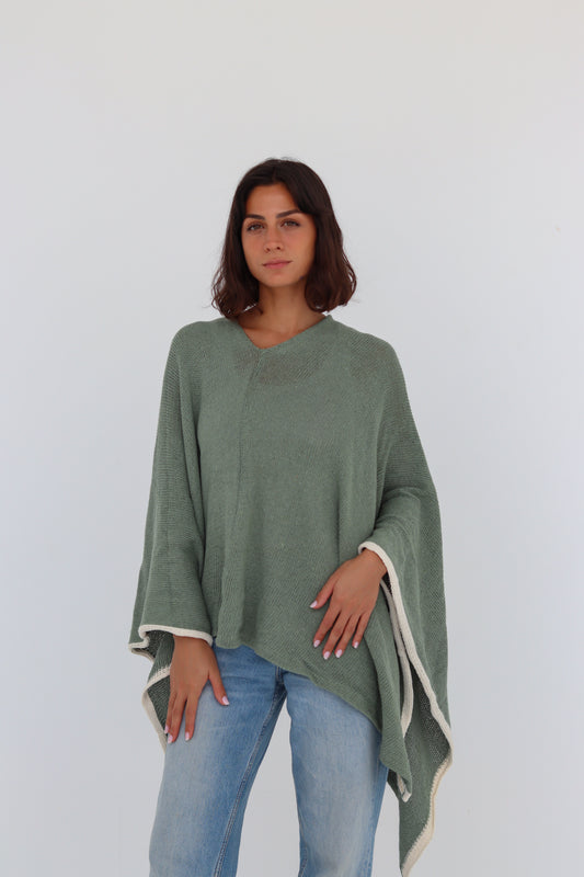 Seren Knit Cape in mint