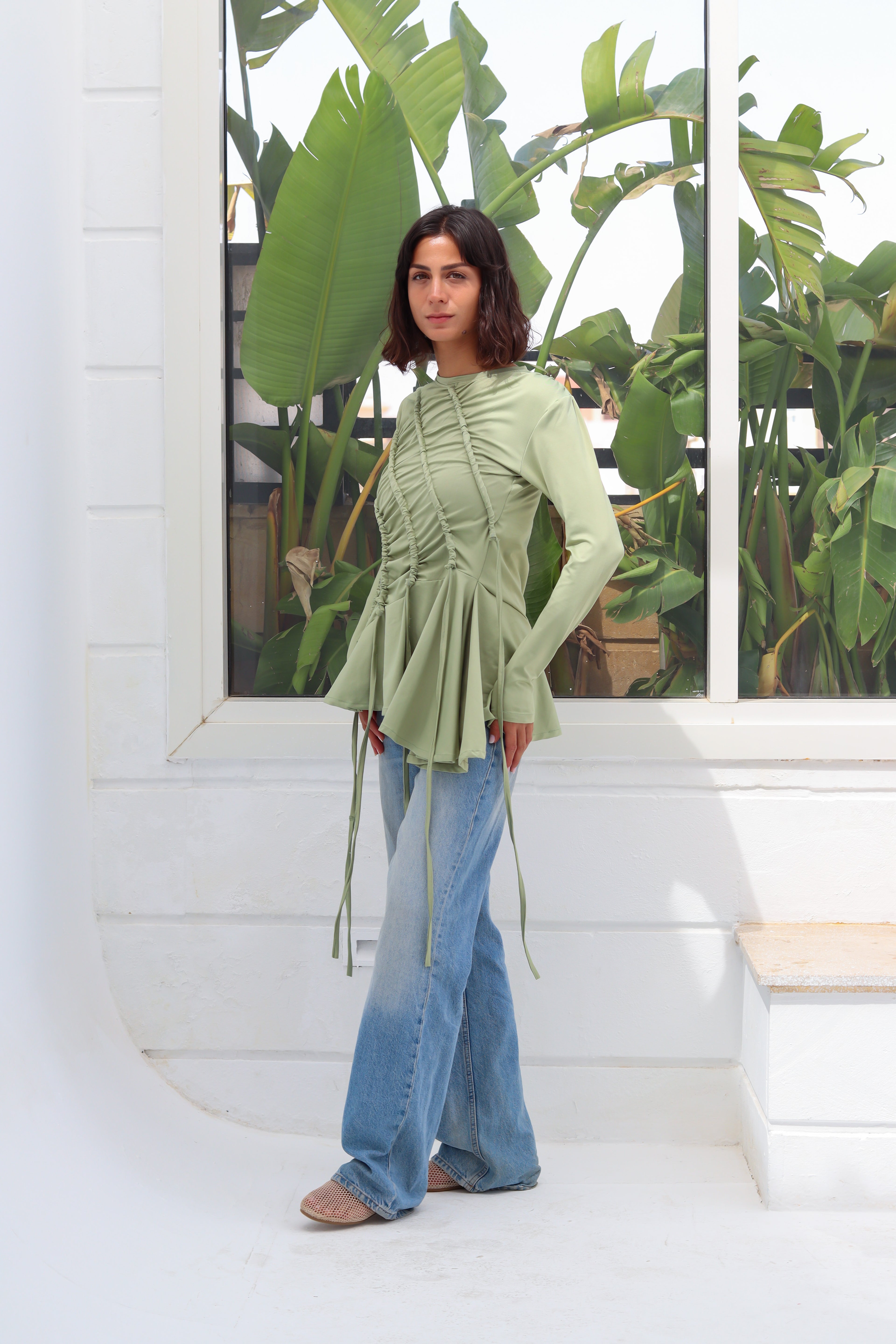 Pre-order Nyla Top In Sage Green